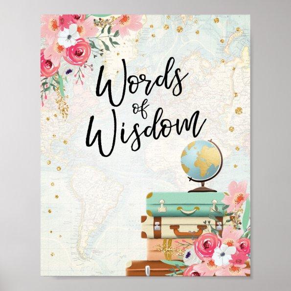 Words of Wisdom Travel Shower Miss to Mrs Advice Poster