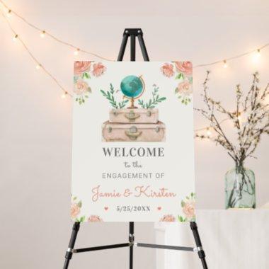 World Travel Adventure Engagement Party Welcome Foam Board