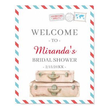 World Travel Airline Bridal Shower Decor Welcome