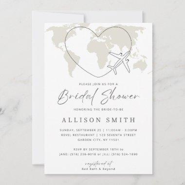 World Traveler Bridal Shower Invitations