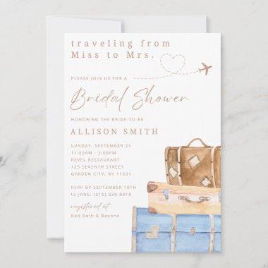 World Traveler Bridal Shower Invitations