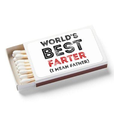 World's Best Farter (I Mean Father) Bridal Shower Matchboxes