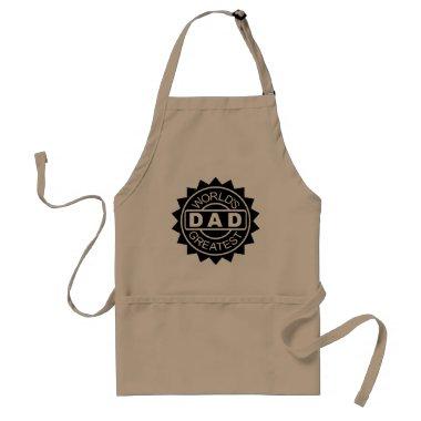 Worlds Greatest Dad Custom Print Logo Adult Apron