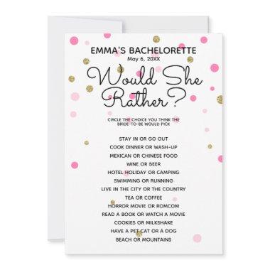 would she rather bridal baby shower game