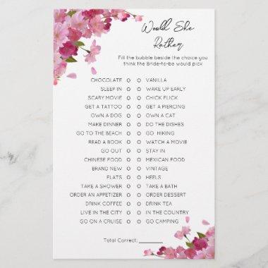 Would She Rather- Bridal Shower Game