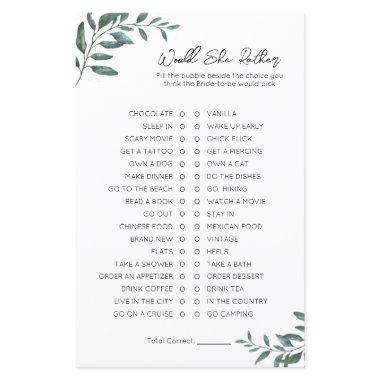 Would She Rather- Bridal Shower Game