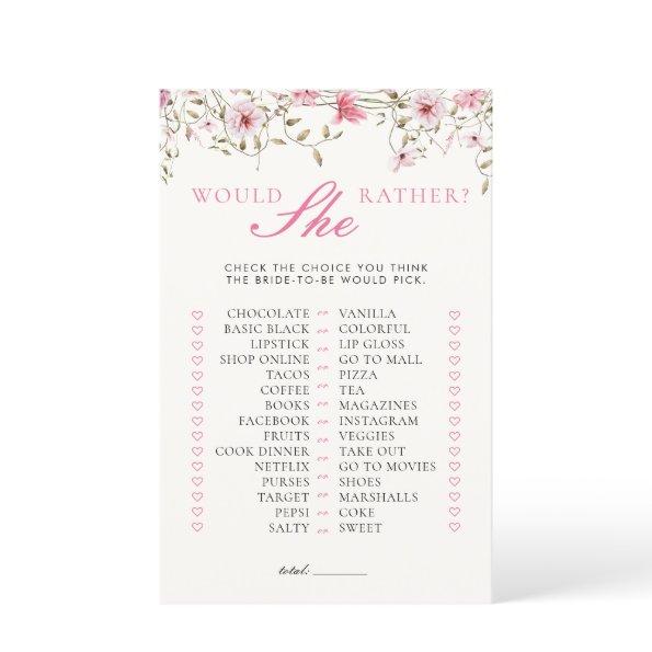 Would She Rather Butterflies Floral