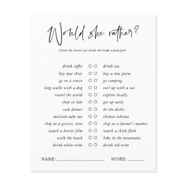 Would She Rather | Minimal  Game