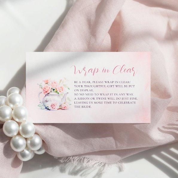 Wrap in Clear Elegant Pink Roses  Enclosure
