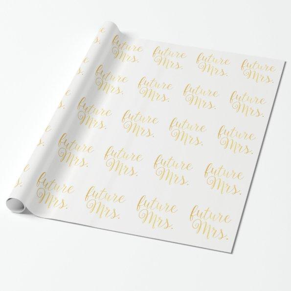 Wrapping Paper - future Mrs. II White & Gold