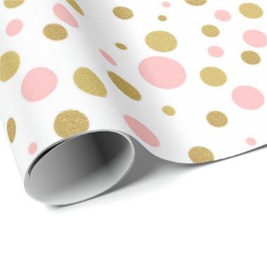 Wrapping Paper - Pink and Gold Polka Dots