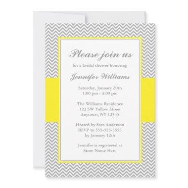 Yellow and Gray Chevron