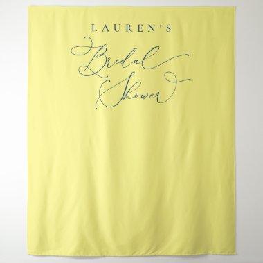 Yellow and Navy Bridal Shower Photo Backdrop