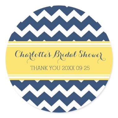 Yellow Blue Chevron Bridal Shower Favor Tags