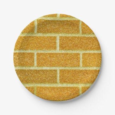 Yellow Brick Road Glittery OZ Birthday Party Paper Plates