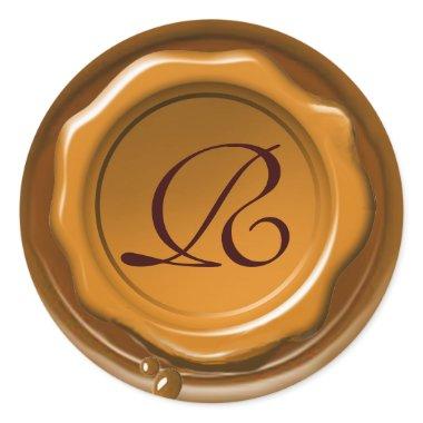 YELLOW BROWN WAX SEAL Monogram