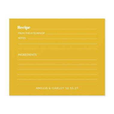 Yellow Cute Custom Couples Shower Recipe