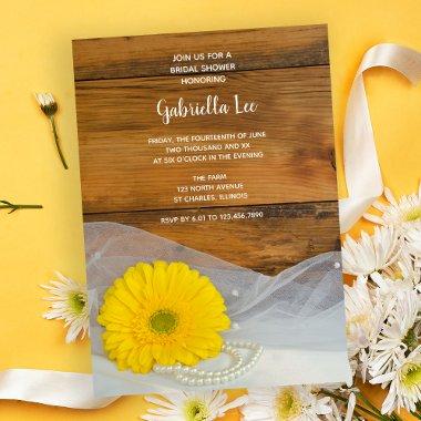 Yellow Daisy and Pearls Country Barn