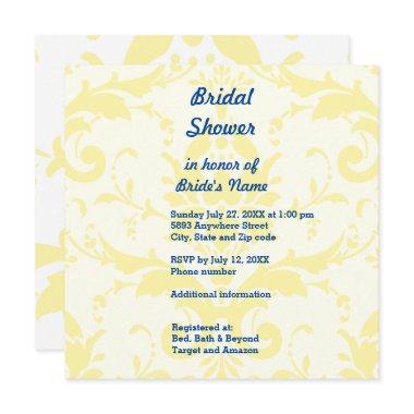 Yellow Damask Background