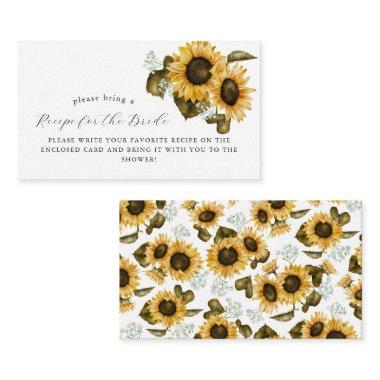 Yellow Floral  Recipe Request Enclosure