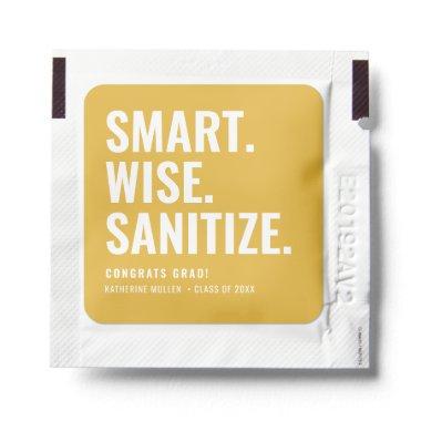 Yellow Gold Smart Wise Sanitize Graduation Hand Sanitizer Packet