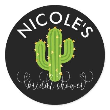 Yellow Heart Cactus Fiesta Love  Classic Round Sticker