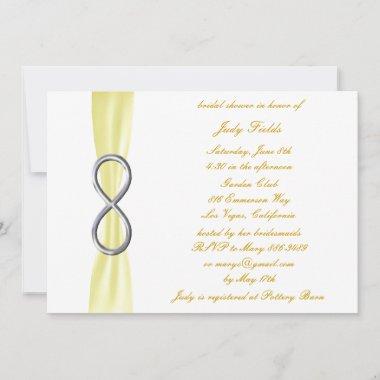 Yellow Infinity Bridal Shower Invitations