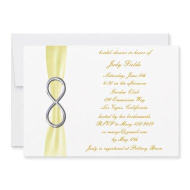 Yellow Infinity Bridal Shower Invitations