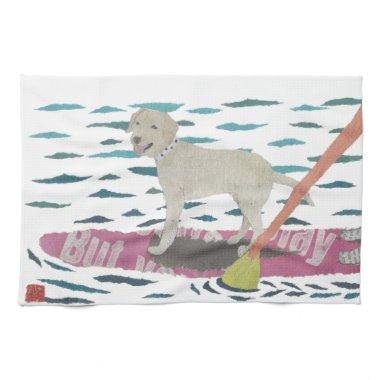 Yellow Lab, Labrador Retriever, Beach Dog Towel