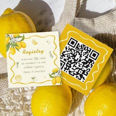 Yellow Lemon  Registry Qr Code Enclosure