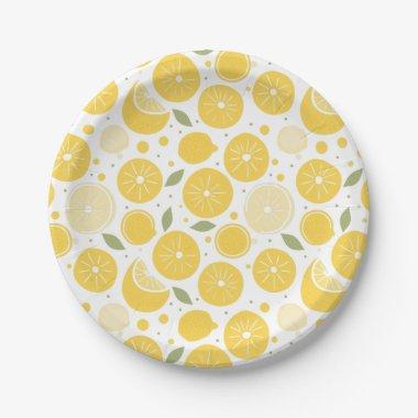 Yellow Lemon Fruit Party: Main Squeeze Lem-One-Ade Paper Plates