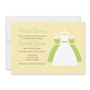 Yellow Lemon Green Custom  Invites