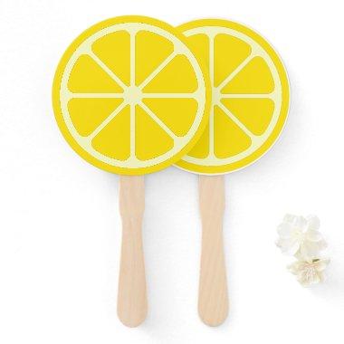 Yellow Lemon Slice Fun Summer Party Hand Fans
