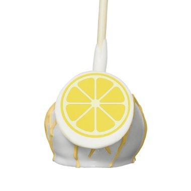 Yellow Lemon Slice Summer Party Favor Cake Pops