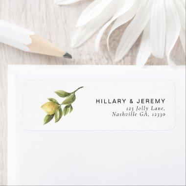 Yellow Lemon Sorrento  Return Address Label