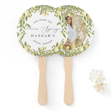 Yellow Lemon Sorrento Mediterranean  Hand Fan