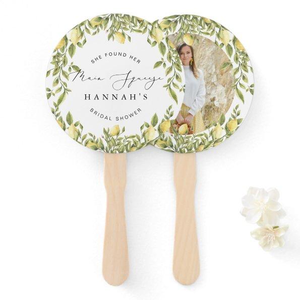Yellow Lemon Sorrento Mediterranean  Hand Fan