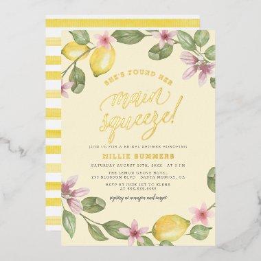 Yellow | Lemon Wreath Main Squeeze  Foil