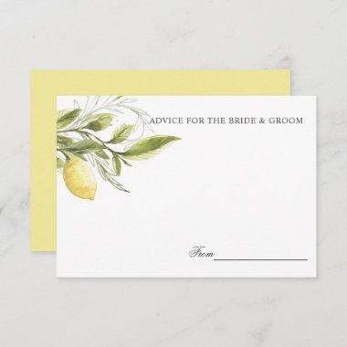 Yellow Lemons and leaves Wedding Advice or recipe Invitations