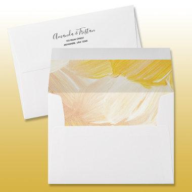 Yellow Lined Envelope