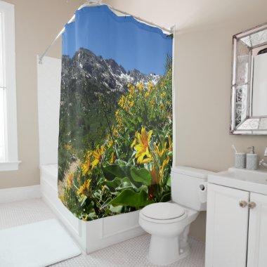 Yellow Mountain Wildflower Fine Art Shower Curtain
