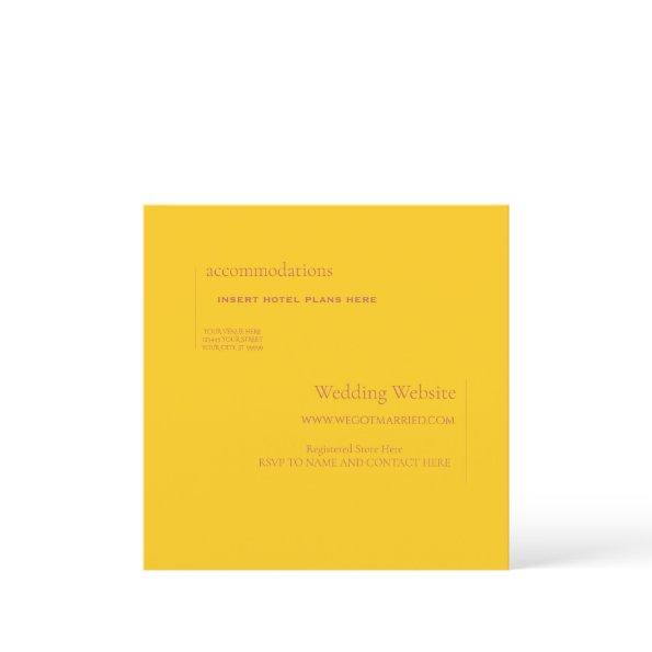 Yellow, Orange & Rust Accommodation Enclosure