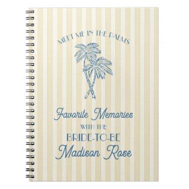 Yellow Palm Springs Favorite Memories with Bride Notebook