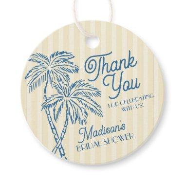 Yellow Palm Springs Pastel Beach  Favor Tags