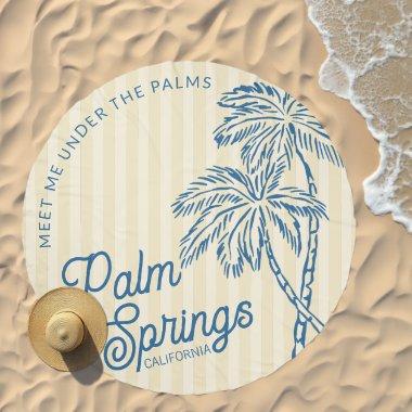 Yellow Palm Springs Pastel Beach Party Favors Beach Towel