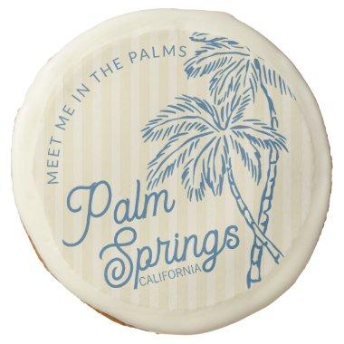 Yellow Palm Springs Pastel Beach Party Favors Sugar Cookie
