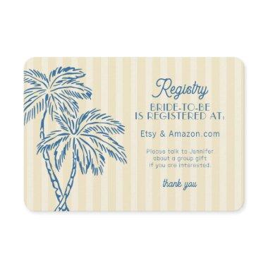 Yellow Palm Springs Pastel Beach Registry Insert