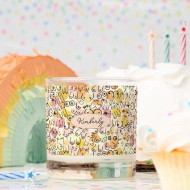 yellow pastel woman scented candle
