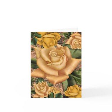 Yellow Roses & Country Rustic Wood