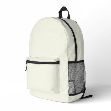 Yellow Soft Pale White Pastel Solid Color Printed Backpack